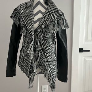Guess Faux leather tartan jacket